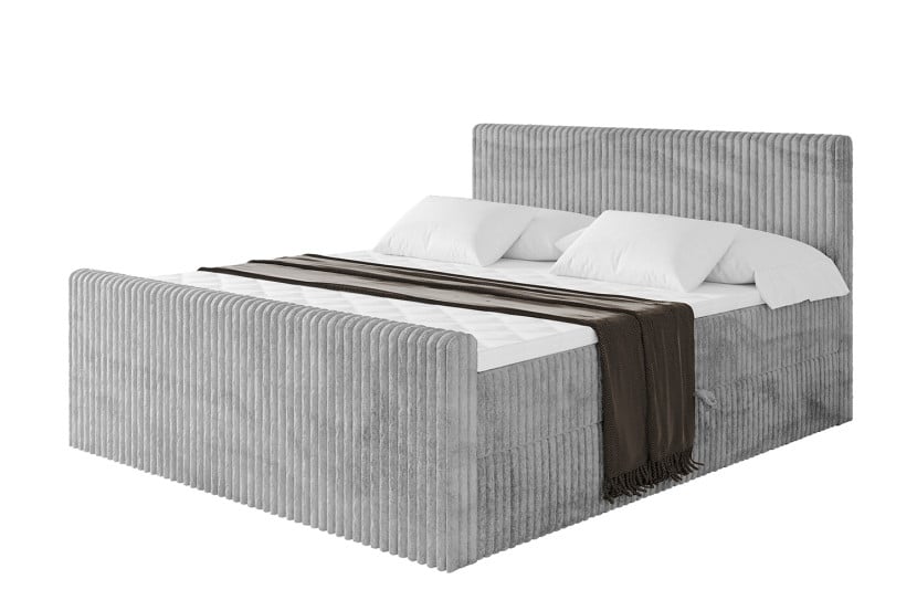 Łóżko kontynentalne z pojemnikiem i materacem H4 BARWA - 140x200cm 461688