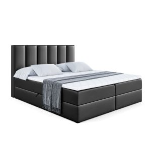 Łóżko kontynentalne z pojemnikiem i materacem H4 BOXI1 – 180 x 200 cm 238424 Łóżko kontynentalne z pojemnikiem i materacem H4 BOXI1 – 180 x 200 cm 238424