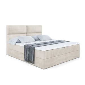 Łóżko kontynentalne z pojemnikiem i materacem H4 BOXI3 – 140 x 200 cm 127547