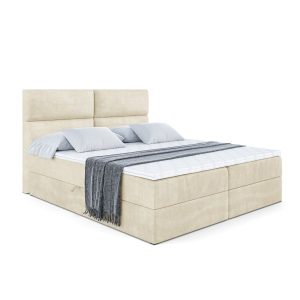 Łóżko kontynentalne z pojemnikiem i materacem H4 BOXI3 – 160 x 200 cm 128372