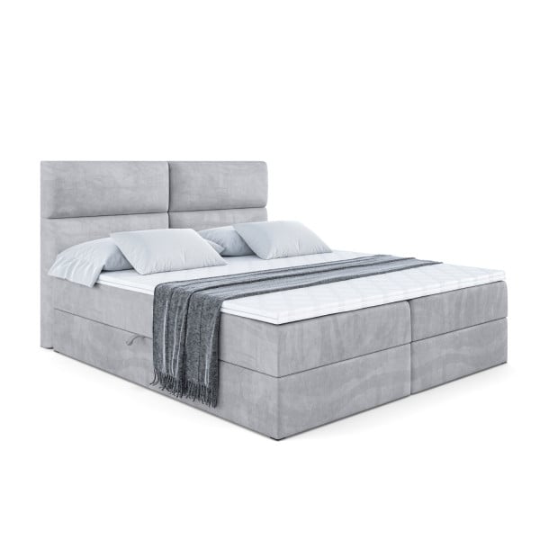 Łóżko kontynentalne z pojemnikiem i materacem H4 BOXI3 - 160 x 200 cm 129150