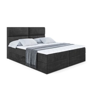 Łóżko kontynentalne z pojemnikiem i materacem H4 BOXI3 – 200 x 200 cm 220510