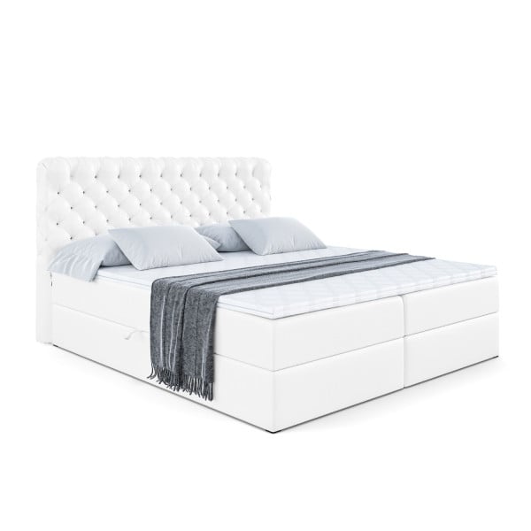 Łóżko kontynentalne z pojemnikiem i materacem H4 BOXI8 - 120 x 200 cm 238922