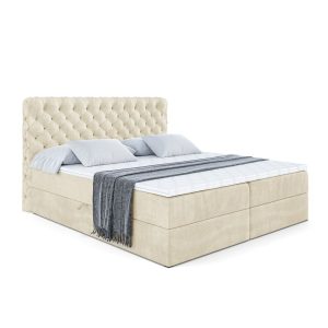 Łóżko kontynentalne z pojemnikiem i materacem H4 BOXI8 – 160 x 200 cm 128513 Łóżko kontynentalne z pojemnikiem i materacem H4 BOXI8 – 160 x 200 cm 128513