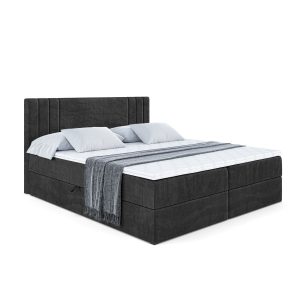 Łóżko kontynentalne z pojemnikiem i materacem H4 IDRIKO – 120 x 200 cm 193630 Łóżko kontynentalne z pojemnikiem i materacem H4 IDRIKO – 120 x 200 cm 193630