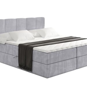 Łóżko kontynentalne z pojemnikiem i materacem H4 – LIRO – 120x200cm 526678
