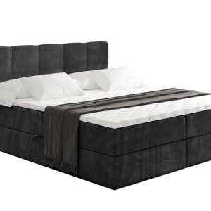 Łóżko kontynentalne z pojemnikiem i materacem H4 – LIRO – 140x200cm 526593