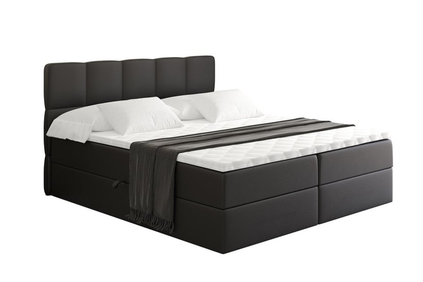 Łóżko kontynentalne z pojemnikiem i materacem H4 - LIRO - 180x200cm 526542