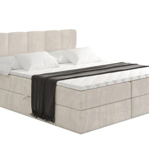 Łóżko kontynentalne z pojemnikiem i materacem H4 – LIRO – 200x200cm 526632 Łóżko kontynentalne z pojemnikiem i materacem H4 – LIRO – 200x200cm 526632