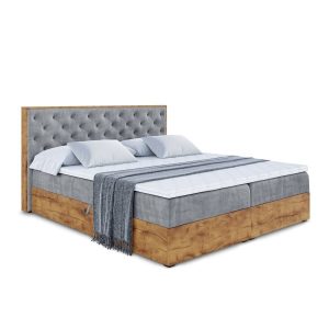 Łóżko kontynentalne z pojemnikiem i materacem H4 LOLLI3 – 200x200cm 128842 Łóżko kontynentalne z pojemnikiem i materacem H4 LOLLI3 – 200x200cm 128842