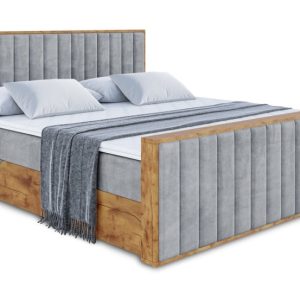 Łóżko kontynentalne z pojemnikiem i materacem H4 – LOLLI4-Z – 140×200 cm 666196
