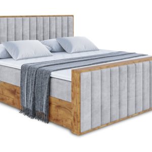 Łóżko kontynentalne z pojemnikiem i materacem H4 – LOLLI4-Z – 140×200 cm 666296