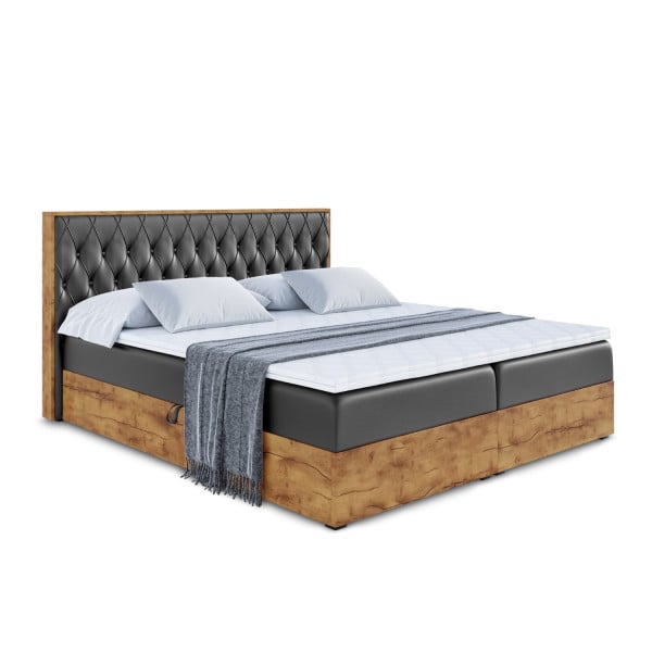 Łóżko kontynentalne z pojemnikiem i materacem H4 LOLLI5 - 180x200cm 128952
