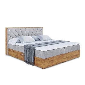 Łóżko kontynentalne z pojemnikiem i materacem H4 LOLLI6 – 140x200cm 128371