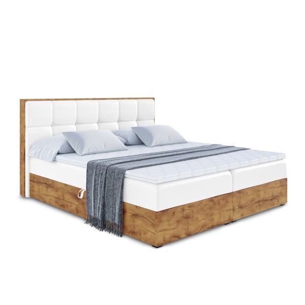 Łóżko kontynentalne z pojemnikiem i materacem H4 LOLLI7 - 120x200cm 129455