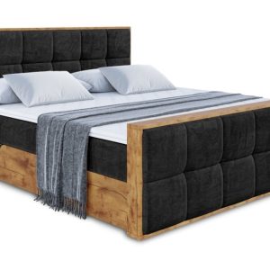 Łóżko kontynentalne z pojemnikiem i materacem H4 – LOLLI7-Z – 140×200 cm 665664