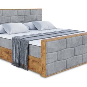 Łóżko kontynentalne z pojemnikiem i materacem H4 – LOLLI8-Z – 120×200 cm 666148