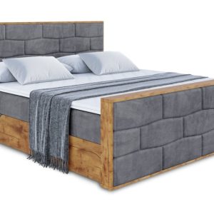 Łóżko kontynentalne z pojemnikiem i materacem H4 – LOLLI8-Z – 140×200 cm 665429