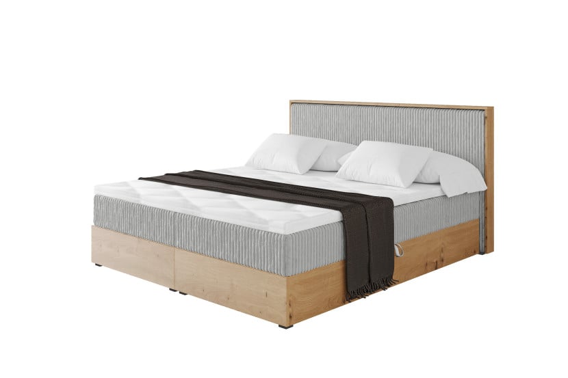 Łóżko kontynentalne z pojemnikiem i materacem H4 LOLLI9 140x200 992335