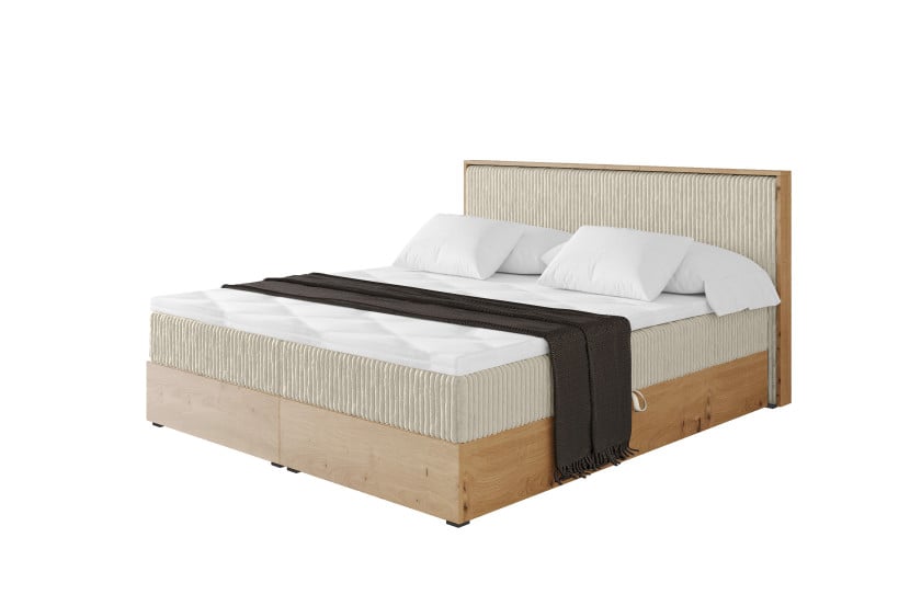 Łóżko kontynentalne z pojemnikiem i materacem H4 LOLLI9 160x200 992145