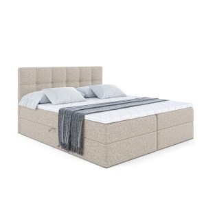 Łóżko kontynentalne z pojemnikiem i materacem H4 MARCE – 160x200cm 80923 Łóżko kontynentalne z pojemnikiem i materacem H4 MARCE – 160x200cm 80923
