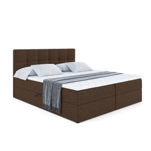 Łóżko kontynentalne z pojemnikiem i materacem H4 MARCE – 160x200cm 80928 Łóżko kontynentalne z pojemnikiem i materacem H4 MARCE – 160x200cm 80928