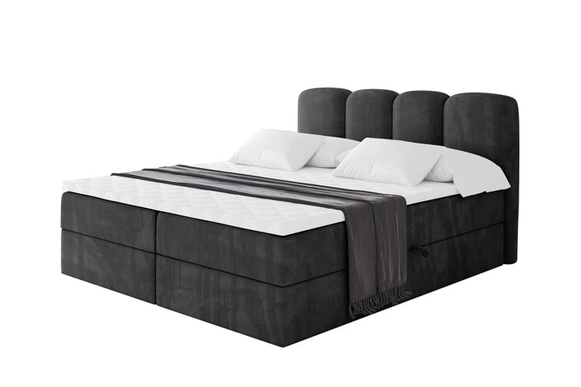 Łóżko kontynentalne z pojemnikiem i materacem H4 NINA - 120x200cm 901455