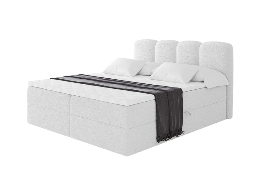 Łóżko kontynentalne z pojemnikiem i materacem H4 NINA - 180x200cm 901691