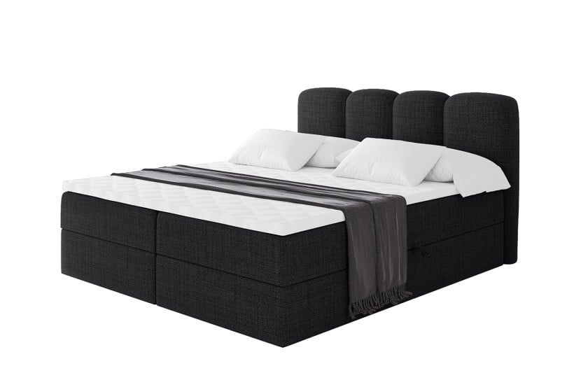 Łóżko kontynentalne z pojemnikiem i materacem H4 NINA - 200x200cm 901777