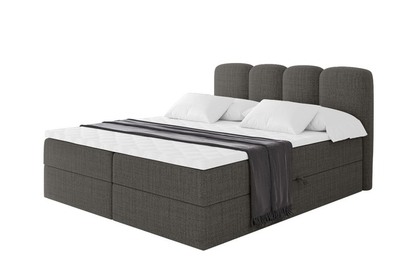 Łóżko kontynentalne z pojemnikiem i materacem H4 NINA - 200x200cm 901841