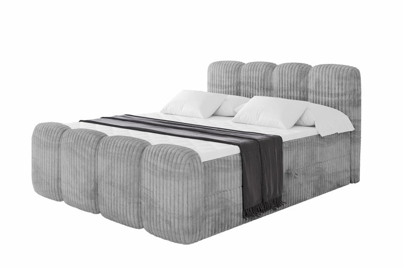 Łóżko kontynentalne z pojemnikiem i materacem H4 NINA-Z - 180x200cm 902212
