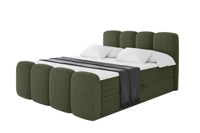 Łóżko kontynentalne z pojemnikiem i materacem H4 NINA-Z - 200x200cm 901852