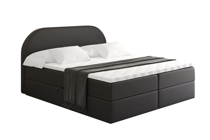 Łóżko kontynentalne z pojemnikiem i materacem H4 - NOX - 140x200cm 524929