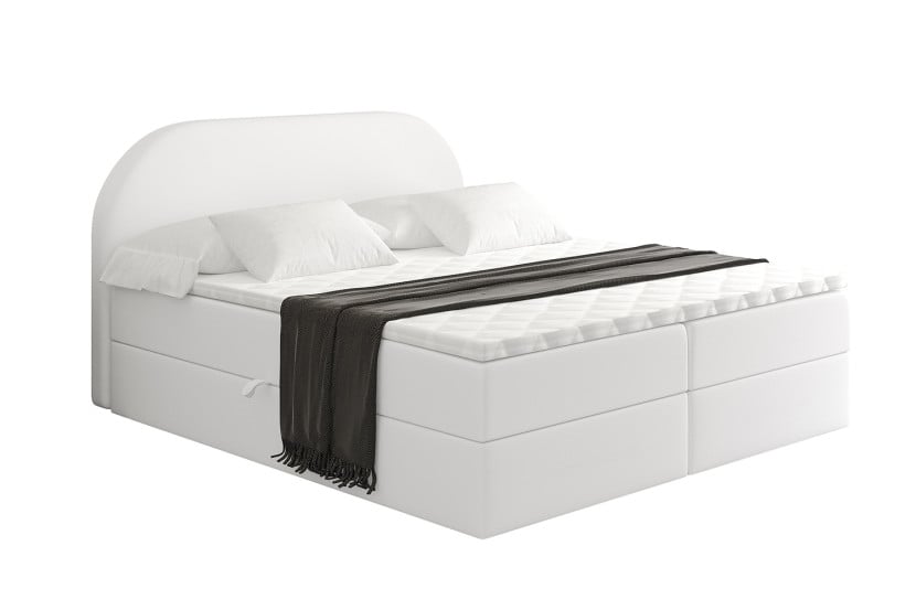 Łóżko kontynentalne z pojemnikiem i materacem H4 - NOX - 180x200cm 524794