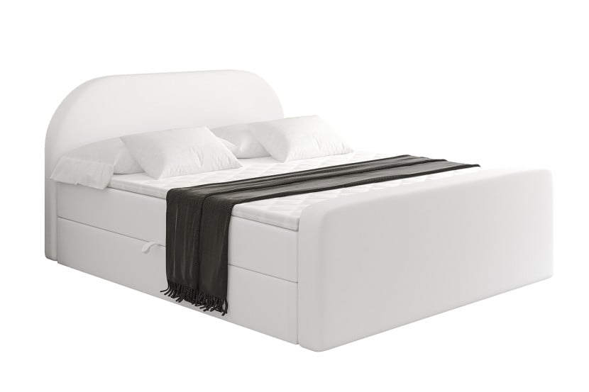 Łóżko kontynentalne z pojemnikiem i materacem H4 - NOX-Z - 180x200 cm 524980