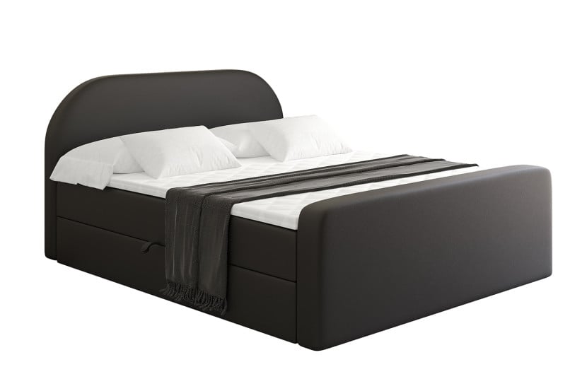Łóżko kontynentalne z pojemnikiem i materacem H4 - NOX-Z - 200x200 cm 524835
