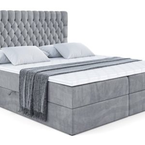 Łóżko kontynentalne z pojemnikiem i materacem H4 SERENE – 140x200cm 359710