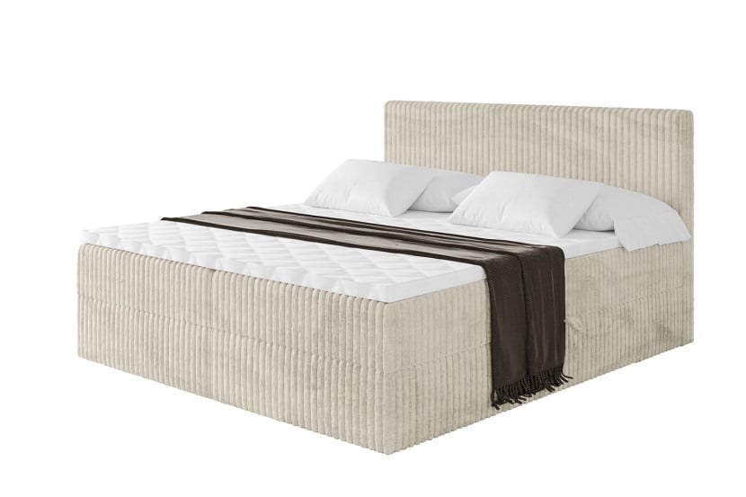 Łóżko kontynentalne z pojemnikiem i materacem H4 TOLO - 200x200cm 665930