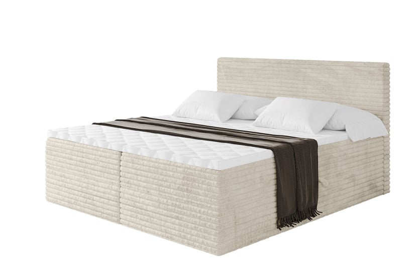 Łóżko kontynentalne z pojemnikiem i materacem H4 TOLO-v1 - 160x200cm 881555