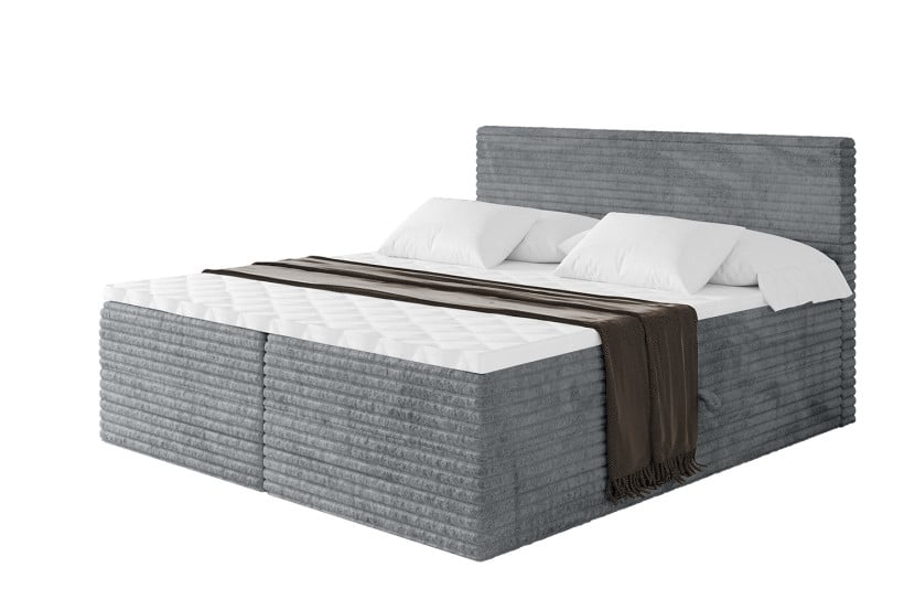 Łóżko kontynentalne z pojemnikiem i materacem H4 TOLO-v1 - 180x200cm 881531