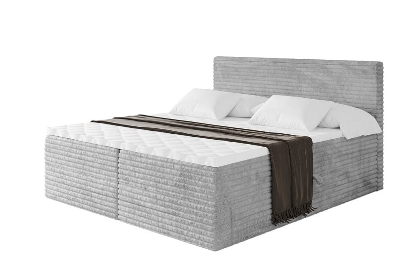 Łóżko kontynentalne z pojemnikiem i materacem H4 TOLO-v1 - 200x200cm 881535