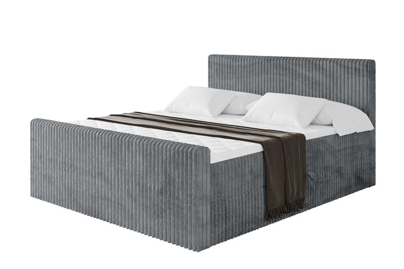Łóżko kontynentalne z pojemnikiem i materacem H4 TOLO-Z - 140x200cm 664183