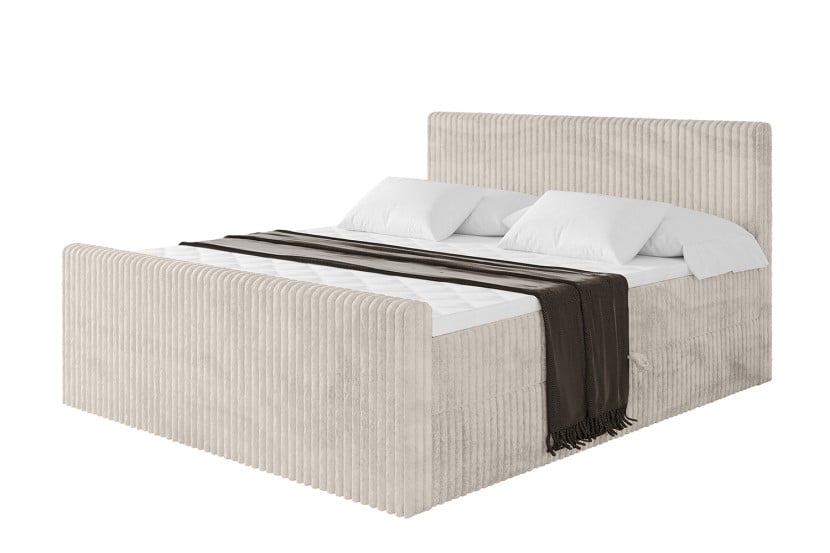 Łóżko kontynentalne z pojemnikiem i materacem H4 TOLO-Z - 140x200cm 664284
