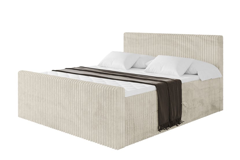 Łóżko kontynentalne z pojemnikiem i materacem H4 TOLO-Z - 160x200cm 664138