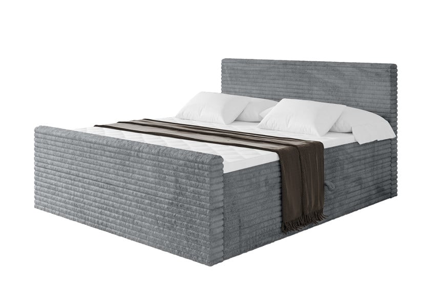 Łóżko kontynentalne z pojemnikiem i materacem H4 TOLO-Z-v1 - 180x200cm 880026