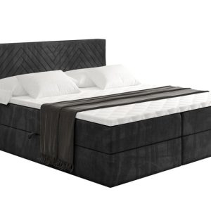 Łóżko kontynentalne z pojemnikiem i materacem H4 – VEXA – 180x200cm 524754 Łóżko kontynentalne z pojemnikiem i materacem H4 – VEXA – 180x200cm 524754