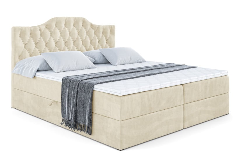 Łóżko kontynentalne z pojemnikiem i materacem H4 VILA-1 - 120x200cm 461687