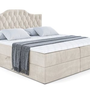 Łóżko kontynentalne z pojemnikiem i materacem H4 VILA-1 – 200x200cm 461803 Łóżko kontynentalne z pojemnikiem i materacem H4 VILA-1 – 200x200cm 461803