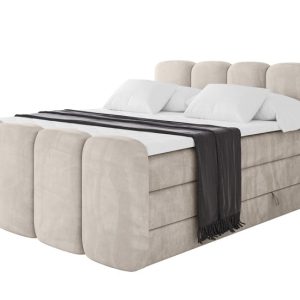 Łóżko kontynentalne z pojemnikiem i materacem NINA-Z KING 160x200cm 901825 Łóżko kontynentalne z pojemnikiem i materacem NINA-Z KING 160x200cm 901825