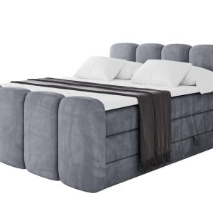 Łóżko kontynentalne z pojemnikiem i materacem NINA-Z KING 180x200cm 901938 Łóżko kontynentalne z pojemnikiem i materacem NINA-Z KING 180x200cm 901938